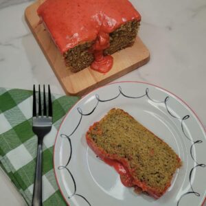 Lavender Chamomile Tea Cake with Strawberry Icing