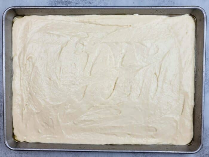 Pancake Batter in Sheet Pan