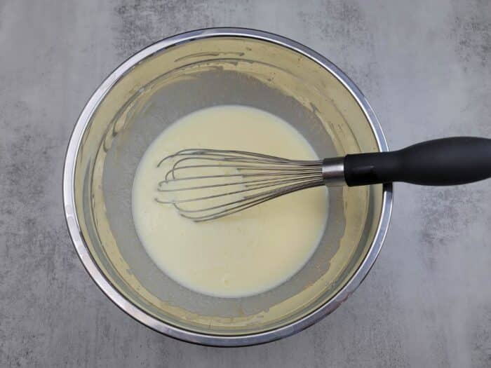 Wet Ingredients for Sheet Pan Pancakes