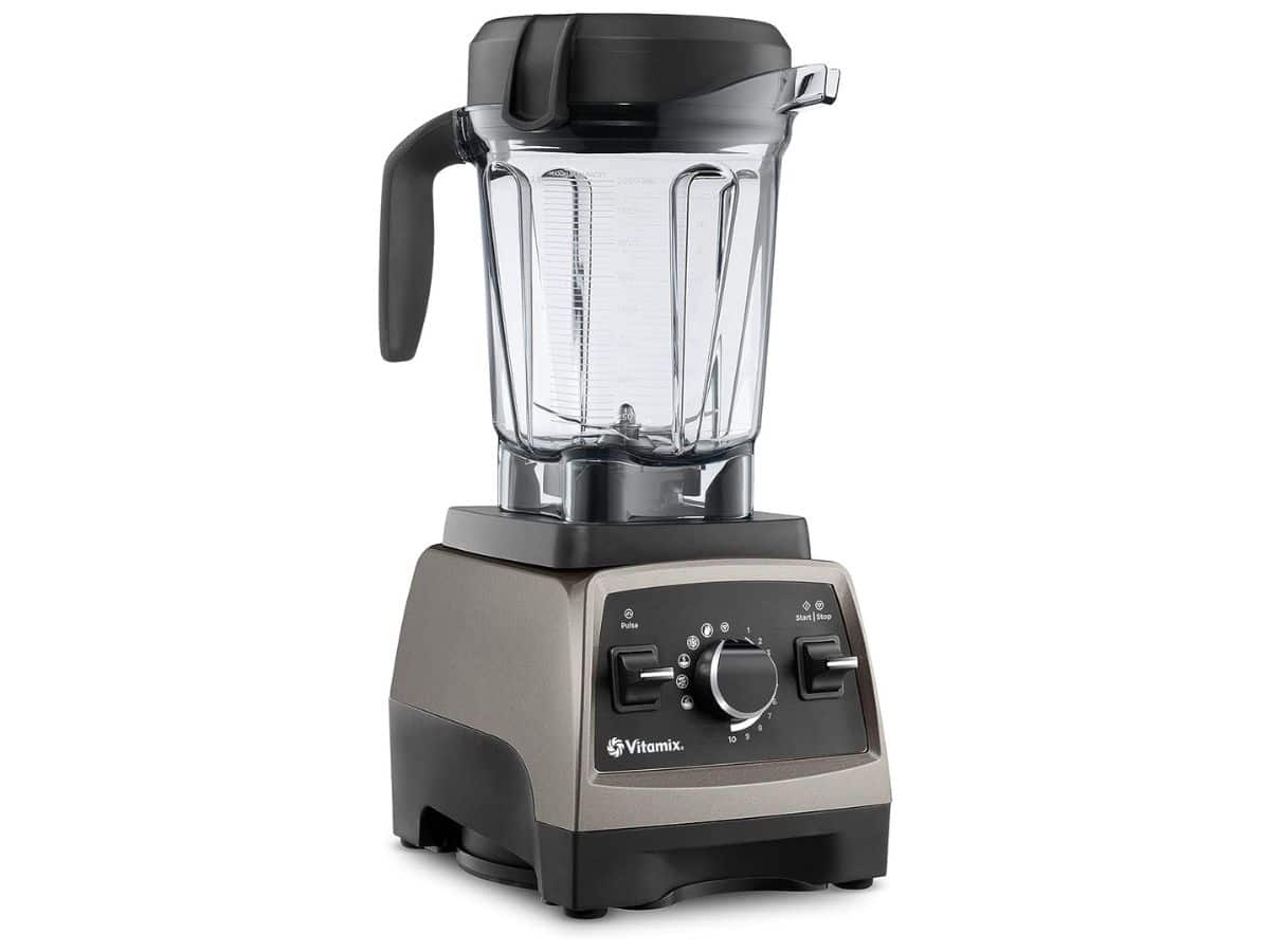 A Vitamix 750 blender on a white background.